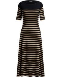 Ralph Lauren - Boat-Neck Jersey Midi Dress - Lyst