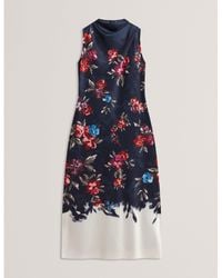 Ted Baker - Ted Floral Midi Dres Ld71 - Lyst