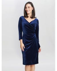 Gina Bacconi - Zoe Velvet Wrap Dress - Lyst