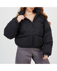 Brave Soul - Oversized Fit Short Puffer Jacket With Hood - Lyst