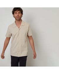 Threadbare - Cotton Pique Revere Collar Short Sleeve Shirt - Lyst