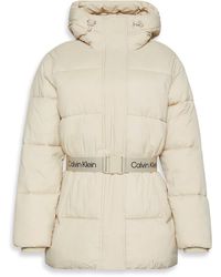 Calvin Klein - Belted Medium Puffer Jacket - Lyst
