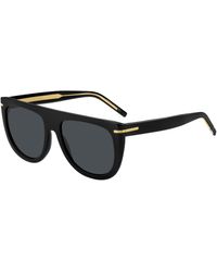 BOSS - Sq Flat Top Round Sunglasses - Lyst