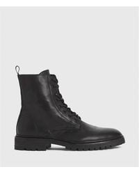 AllSaints - Mens Black Tobias Lace-up Leather Ankle Boots 9 - Lyst