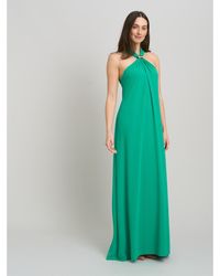 Gina Bacconi - Marcie Chiffon Tie Neck Maxi Dress - Lyst