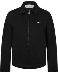 Off-White c/o Virgil Abloh - Arrow Long Sleeve Zip Overshirt - Lyst