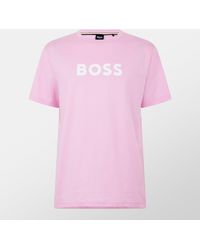 BOSS - Bodywear Short Sleeve T-Shirt With Logo Print Detail - Lyst