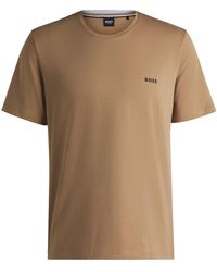 BOSS - Bodywear Mix & Match Premium Cotton T-Shirt With Logo Detail - Lyst