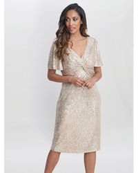 Gina Bacconi - Krista V Neck Twist Sequin Dress - Lyst