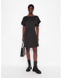 ARMANI EXCHANGE - Short-Sleeve Mini Dress - Lyst