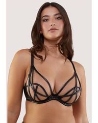 Playful Promises - Ramona Leatherette Plunge Bra - Lyst