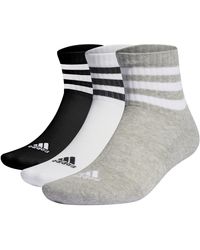 adidas - 3 Stripe Quarter Sock 3 Pack - Lyst