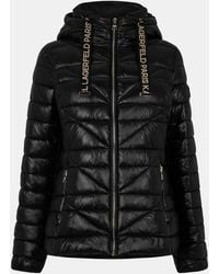 Karl Lagerfeld - Logo Tape Puff Short Puffer Jacket - Lyst