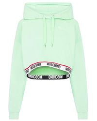 Moschino - Tape Cropped Hoodie - Lyst