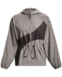 Under Armour - S Rush Woven Nvlty Performance Jacket Grey L - Lyst