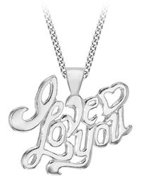 Be You - Sterling 'i Love You' Necklace - Lyst