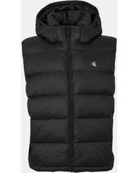 Calvin Klein - Essentials Water Resistant Down Sleeveless Short Puffer Jacket - Lyst