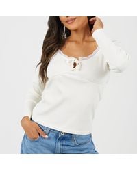 Brave Soul - Ladies Ribbed Long Sleeve Top - Lyst