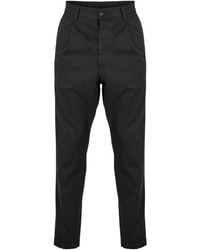 DSquared² - One Pleat Cotton Straight Leg Trousers - Lyst