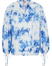 BOSS - C Baloon Long Sleeve Blouse - Lyst