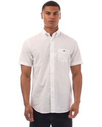 GANT - Regular Fit Cotton Linen Short Sleeve Shirt - Lyst