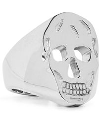 McQueen - Alex Skull Signet Ring - Lyst