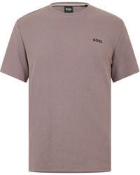 BOSS - Bodywear Waffle T-Shirt With Structured Design - Lyst