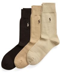 Polo Ralph Lauren - 3-Pack Mercerised Cotton Crew Socks - Lyst
