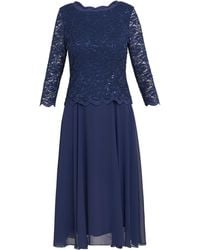Gina Bacconi - Rona Midi Dress With Chiffon Skirt - Lyst