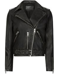 AllSaints - Balfern Leather Biker Jacket - Lyst