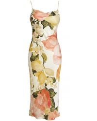 AX Paris - Floral Print Strappy Cowl Neck Slip Midi Dress - Lyst