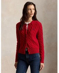 Polo Ralph Lauren - Cable Knit Cardigan - Lyst