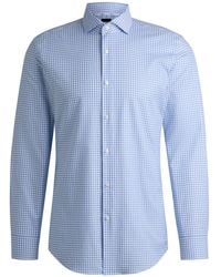 BOSS - H-Hank Long Sleeve Spread Collar Shirt - Lyst
