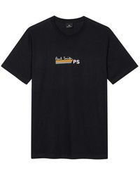 PS by Paul Smith - Logo Stripe T-shirt - Lyst