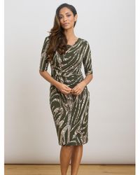 Gina Bacconi - Hettie Animal Print Jersey Dress - Lyst