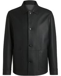 BOSS - C Markin Leather Jacket - Lyst