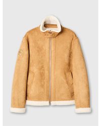Pretty Green - Ashcroft Flight Insulating Aviation-Inspired Shearling Jacket - Lyst