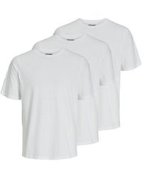 Jack & Jones - Cotton Round-Neck Short-Sleeve T-Shirts 3 Pack - Lyst