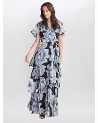 Gina Bacconi - Caylee Printed Maxi With Tulip Skirt - Lyst