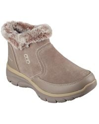 Skechers - Deco Stitch Side Zip Boot W Air-coo Walking Shoes - Lyst