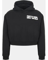 PRETTY BOY UGLY WORLD - Cotton Long Sleeve Cropped Oversized Fit Hoodie - Lyst