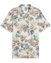 PUMA - Cloudspun Palm Short Sleeve Performance Polo Shirt - Lyst