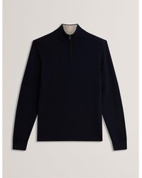 Ted Baker - Stitch Half Zip Knitted Top - Lyst