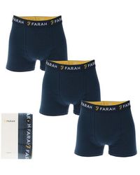 Farah - Aveleer 3 Pack Boxer Shorts - Lyst