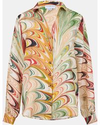 Never Fully Dressed - Marble Miley Long-Sleeve Patterned Shirt - Lyst