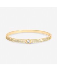 Jon Richard - Plated Crystal And Pave Stone Bangle - Lyst