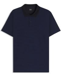 BOSS - Short Sleeve Polo Shirt With Ribbed Collar (C Parlay) - Lyst