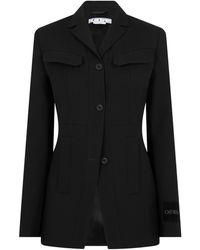 Off-White c/o Virgil Abloh - Toy Box Belted Virgin Wool Long Sleeve Blazer - Lyst