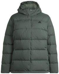 adidas - Helionic Hooded Down Jacket (plus Size) - Lyst