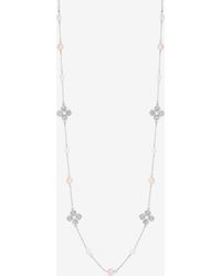 Mood - Plated And Pearl Clover Necklace - Lyst